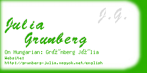 julia grunberg business card